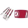 YouTheFan NCAA Spirit Series 3pc BBQ Set, 22″ x 9″ & NCAA Alabama Crimson Tide Logo Series Cutting Board