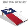 YouTheFan State of Texas 2’ x 4’ Professional Wood Cornhole Game with Bags