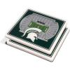 YouTheFan NCAA 3D StadiumView Coasters(Michigan State Spartans)