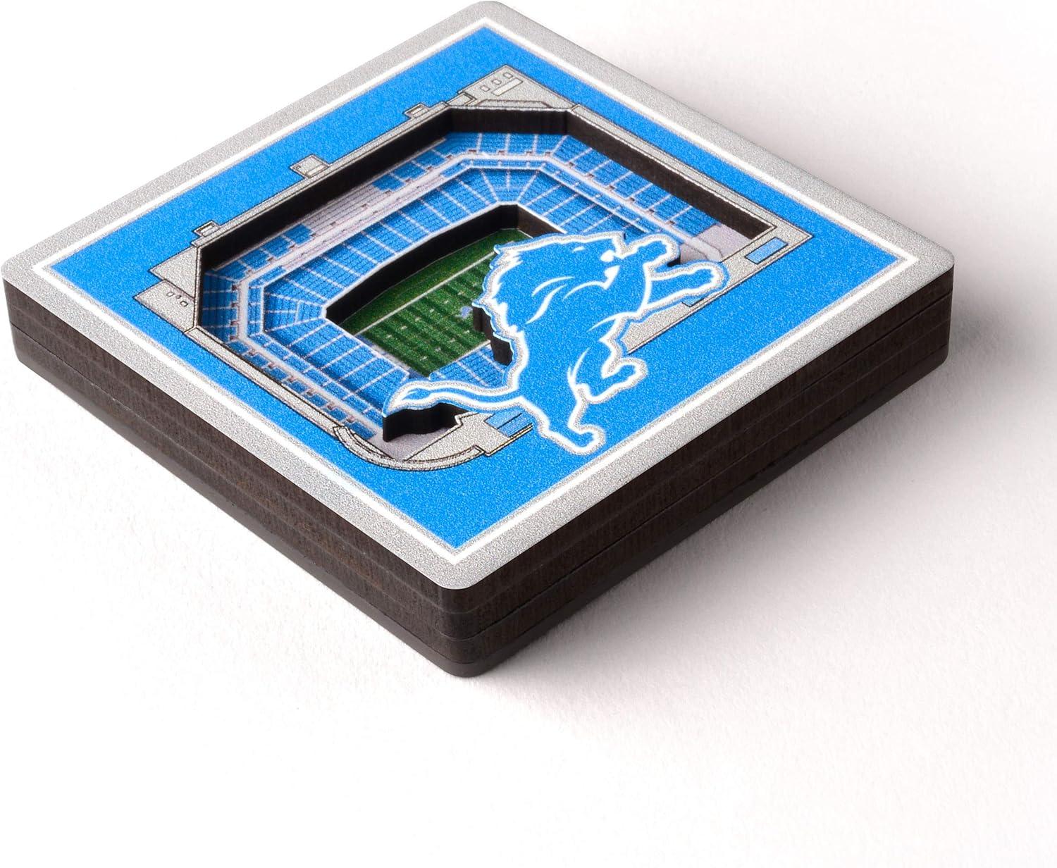 imageYouTheFan NFL Detroit Lions 3D StadiumView Magnets Ford Field