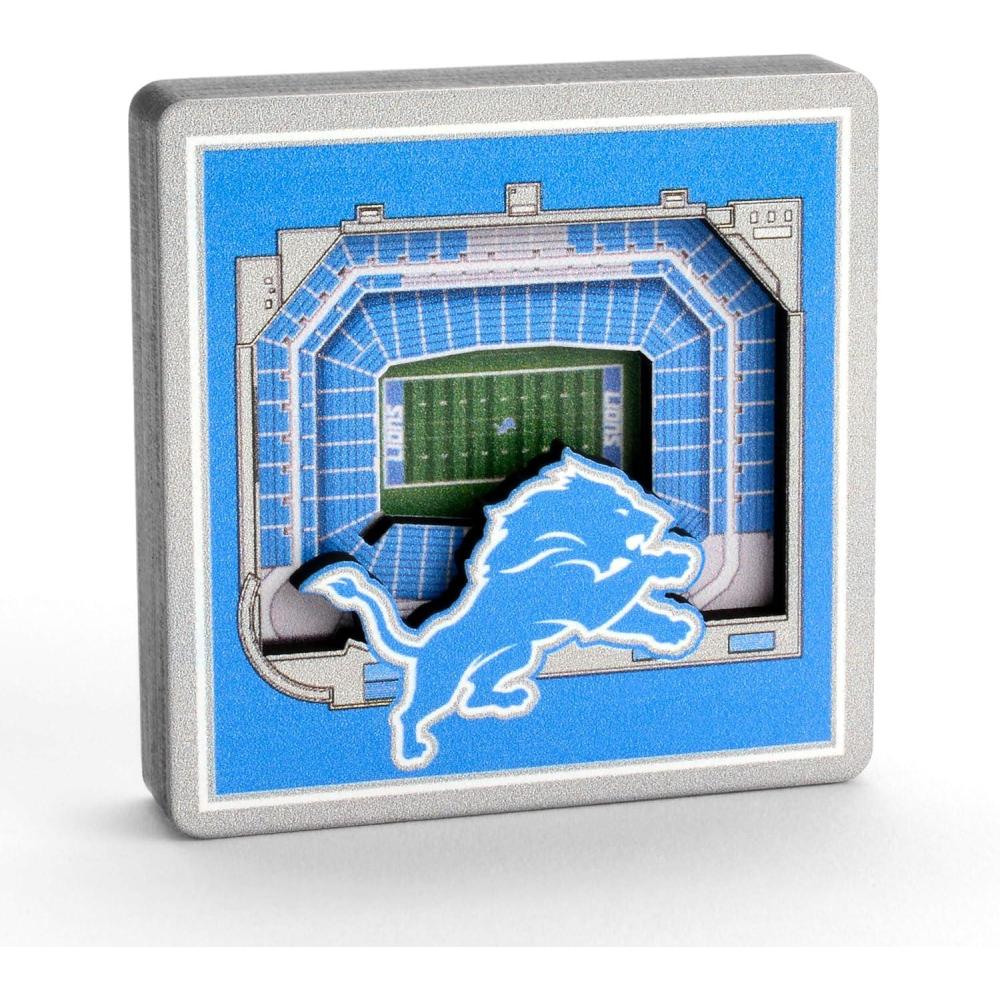 imageYouTheFan NFL Detroit Lions 3D StadiumView Magnets Ford Field