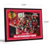 YouTheFan Officially-licensed NHL Purebred 3D Wall Art – Humorous original hand-drawn cartoon artwork, multi-layer, funny gift, indoor team decor(Chicago Blackhawks)