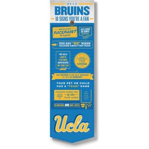 YouTheFan Officially-licensed NCAA 6×19 Top 10 Signs Banner – humorous descriptions – fun sports fan phrases, original design, indoor team wall decor fan gift(UCLA Bruins)