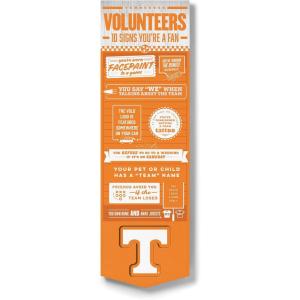 YouTheFan Officially-licensed NCAA 6×19 Top 10 Signs Banner – humorous descriptions – fun sports fan phrases, original design, indoor team wall decor fan gift(Tennessee Volunteers)