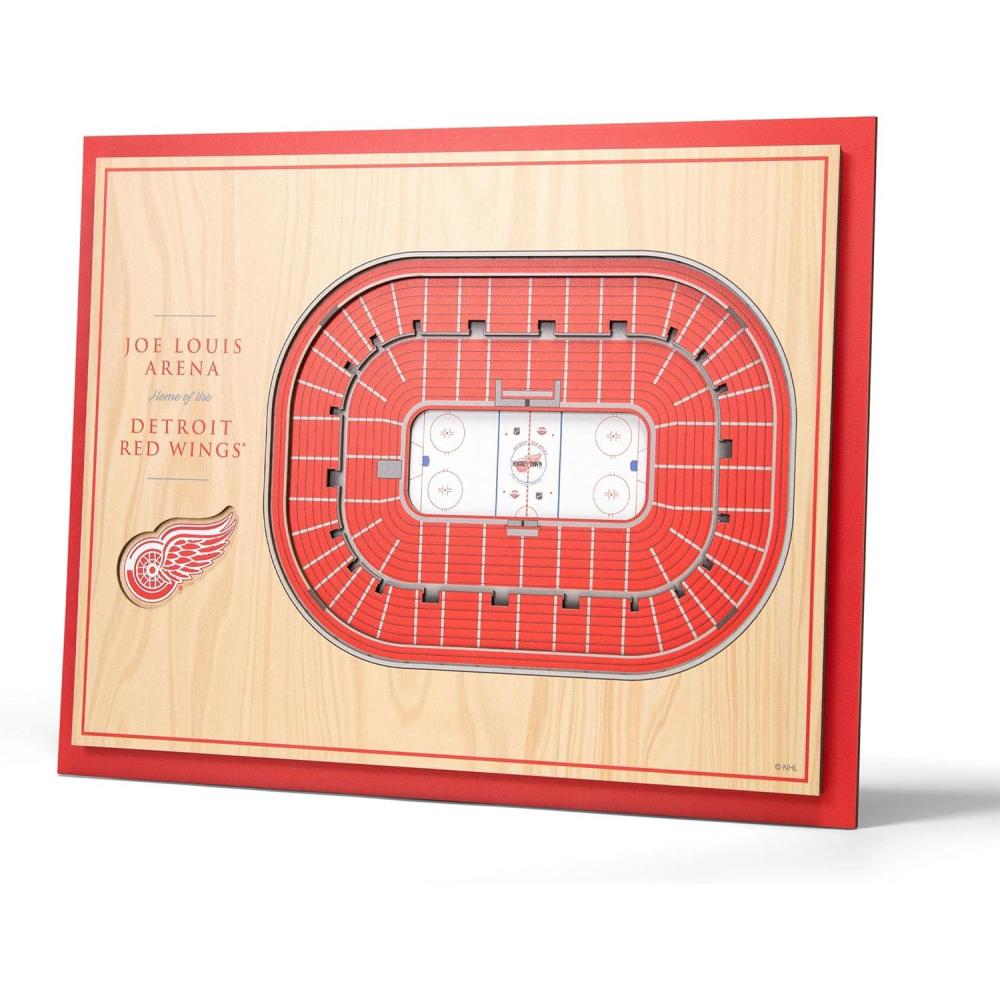 imageYouTheFan NHL 5Layer 17 x 13 StadiumViews 3D Wall ArtDetroit Red Wings
