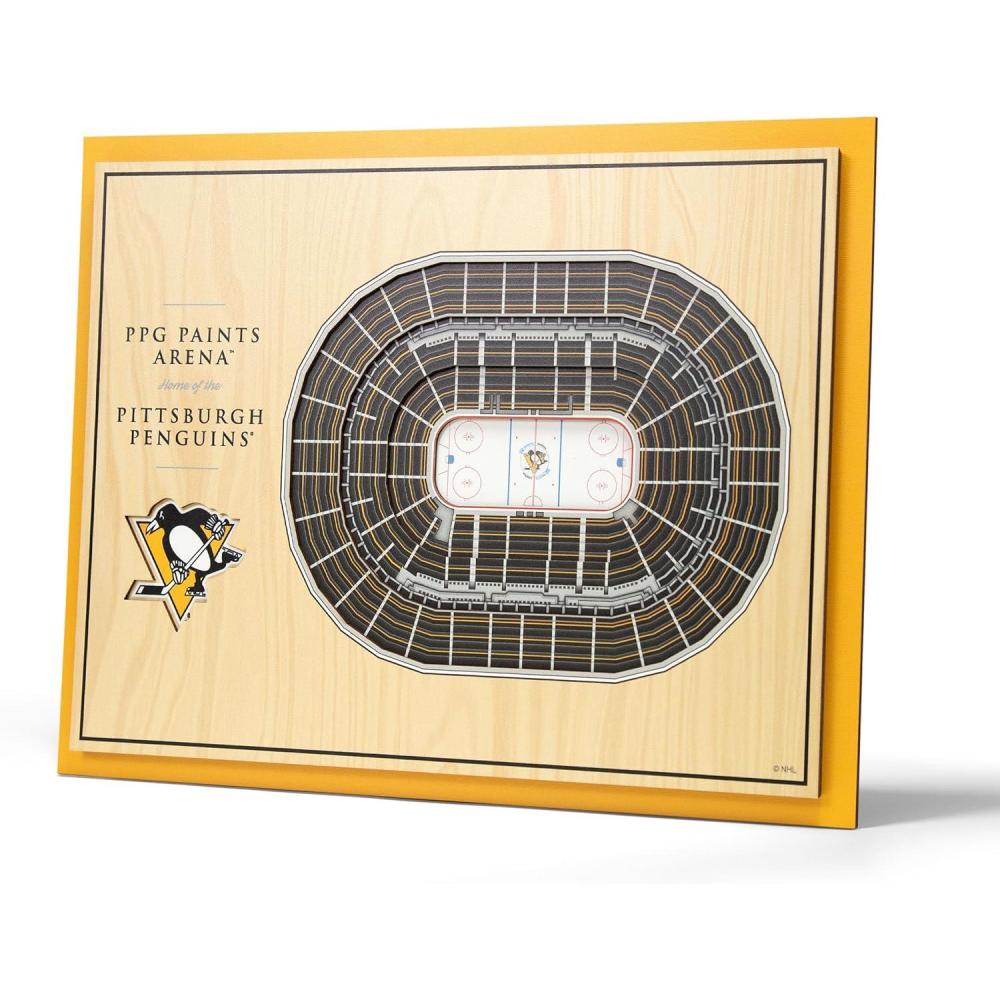 imageYouTheFan NHL 5Layer 17 x 13 StadiumViews 3D Wall ArtPittsburgh Penguins