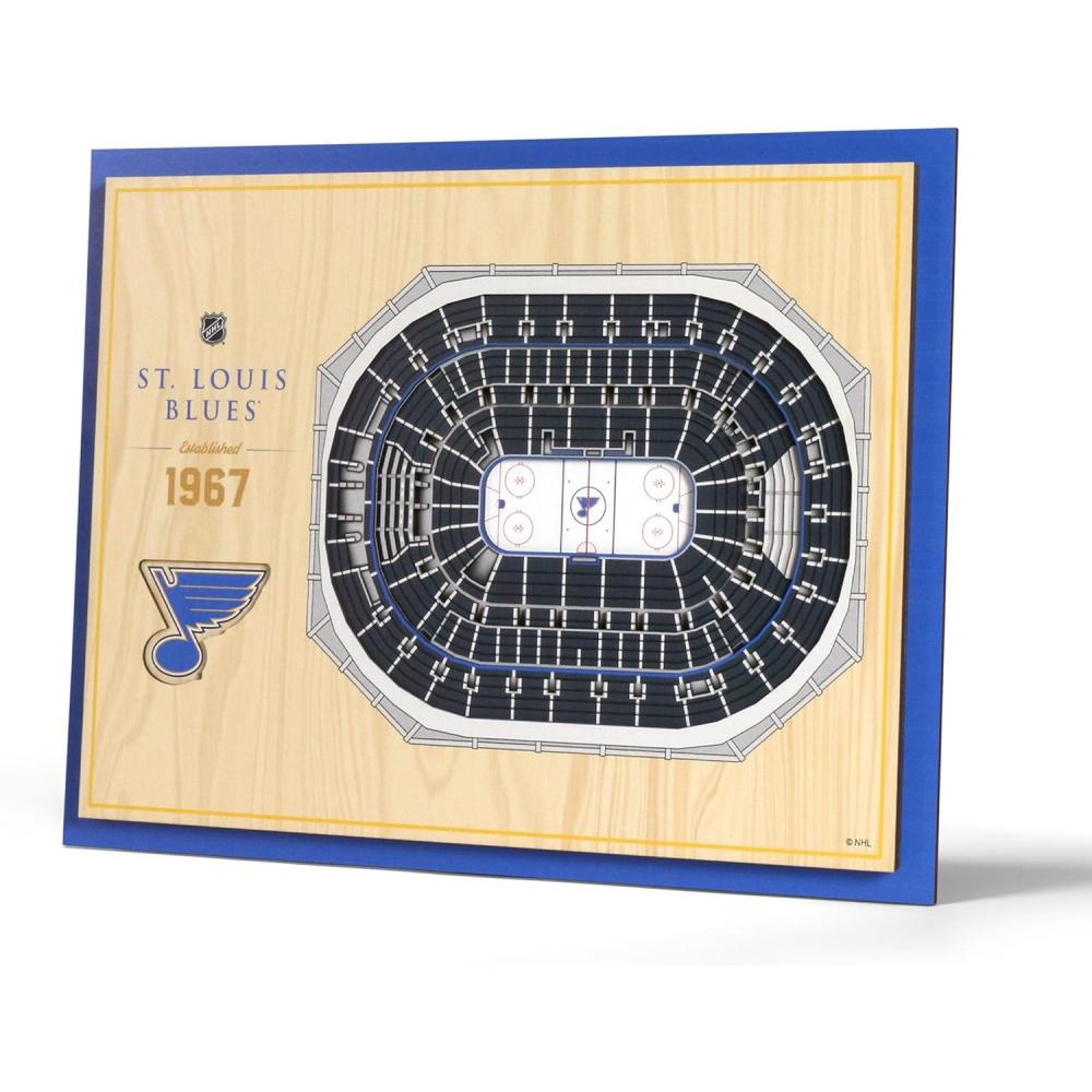 imageYouTheFan NHL 5Layer 17 x 13 StadiumViews 3D Wall ArtSt Louis Blues