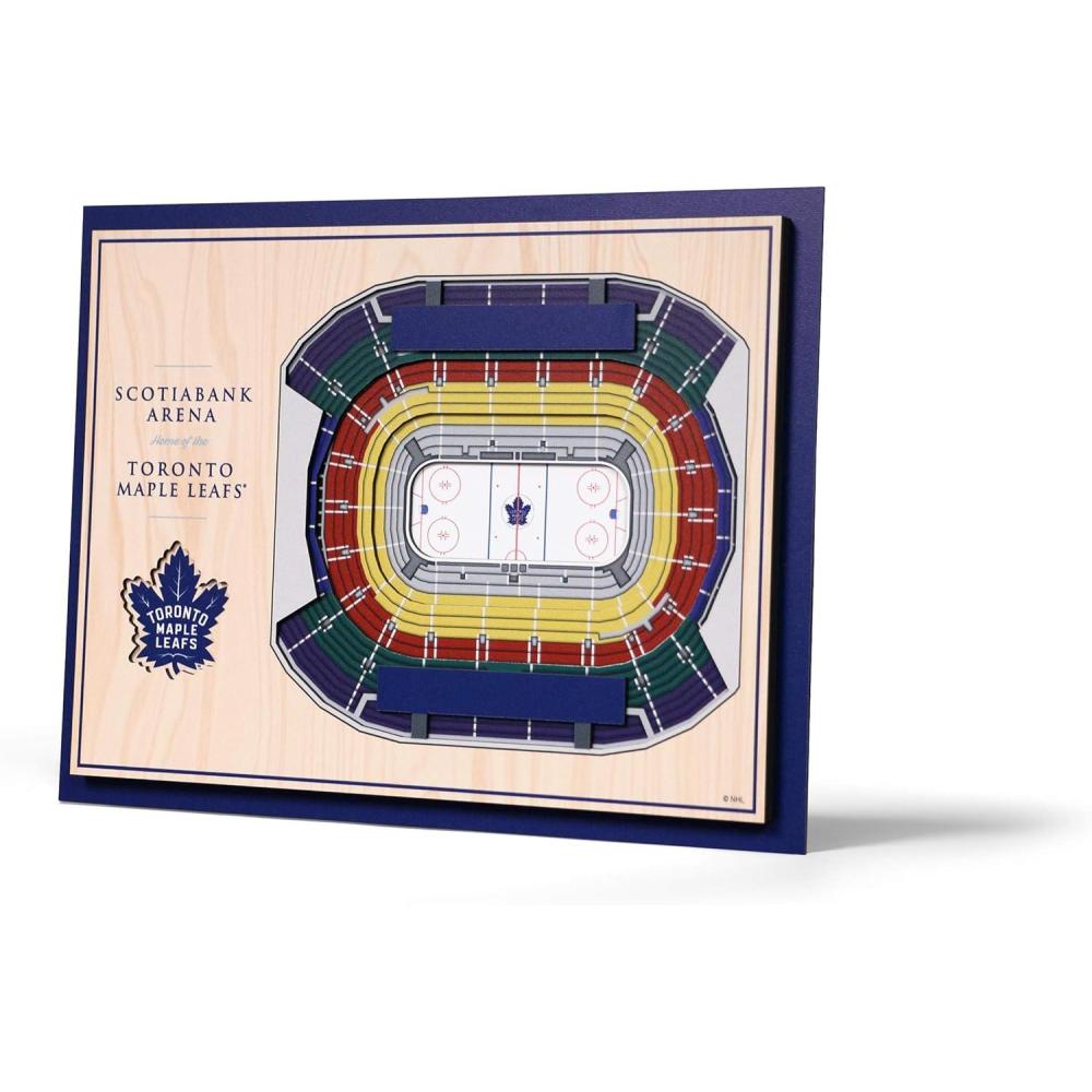 imageYouTheFan NHL 5Layer 17 x 13 StadiumViews 3D Wall ArtToronto Maple Leafs
