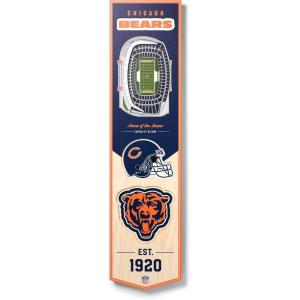 YouTheFan NFL 3D Stadium Banner, 8 x 32 Inches(Chicago Bears)