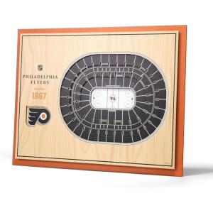 YouTheFan NHL 5-Layer 17 x 13 StadiumViews 3D Wall Art(Philadelphia Flyers)