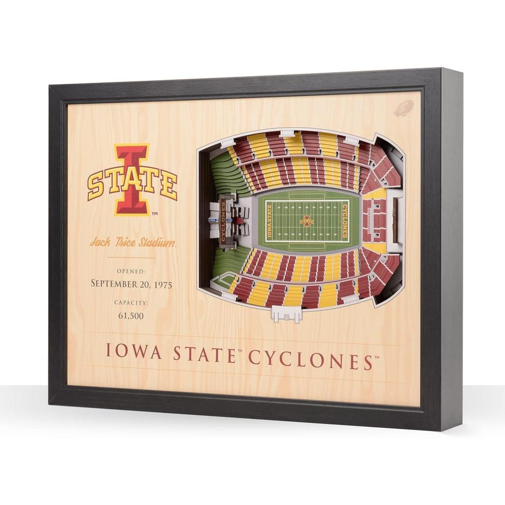 imageYouTheFan NCAA 25Layer StadiumView Wall ArtIowa State Cyclones FB