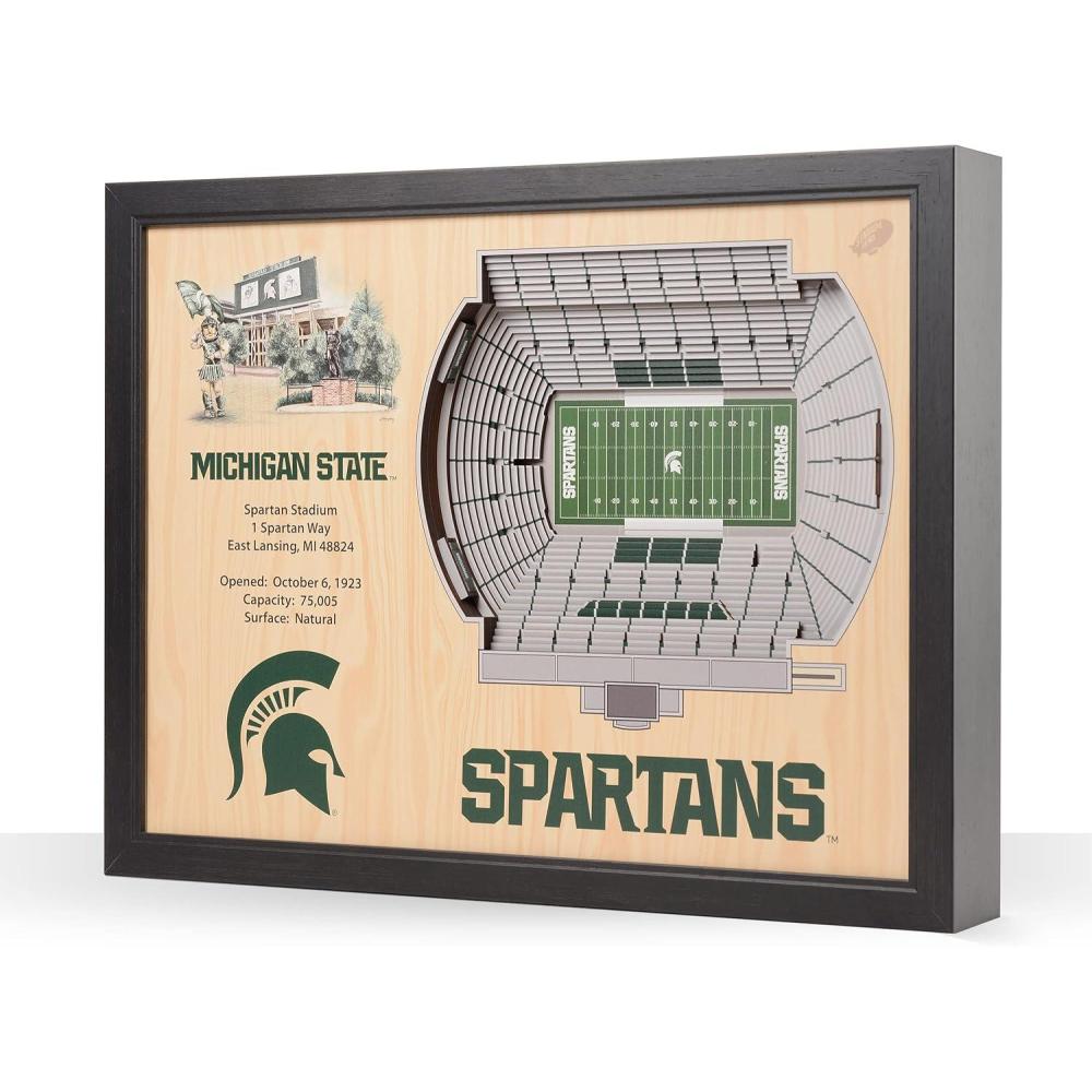 imageYouTheFan NCAA 25Layer StadiumView Wall ArtMichigan State Spartans