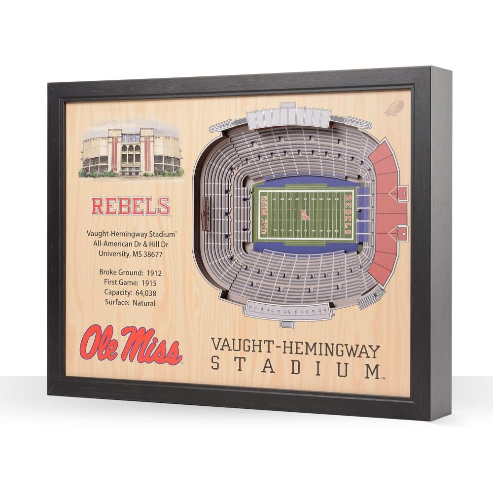 imageYouTheFan NCAA 25Layer StadiumView Wall ArtMississippi Rebels FB