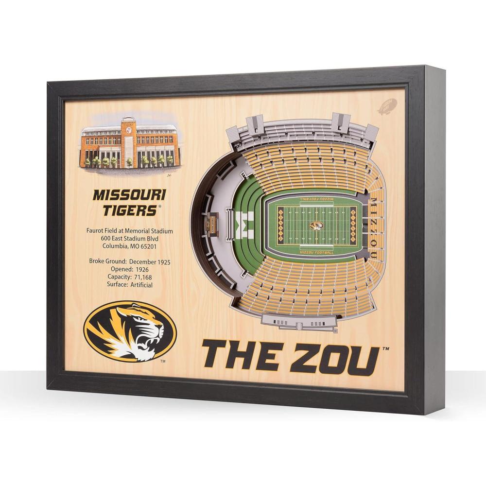 imageYouTheFan NCAA 25Layer StadiumView Wall ArtMissouri Tigers FB
