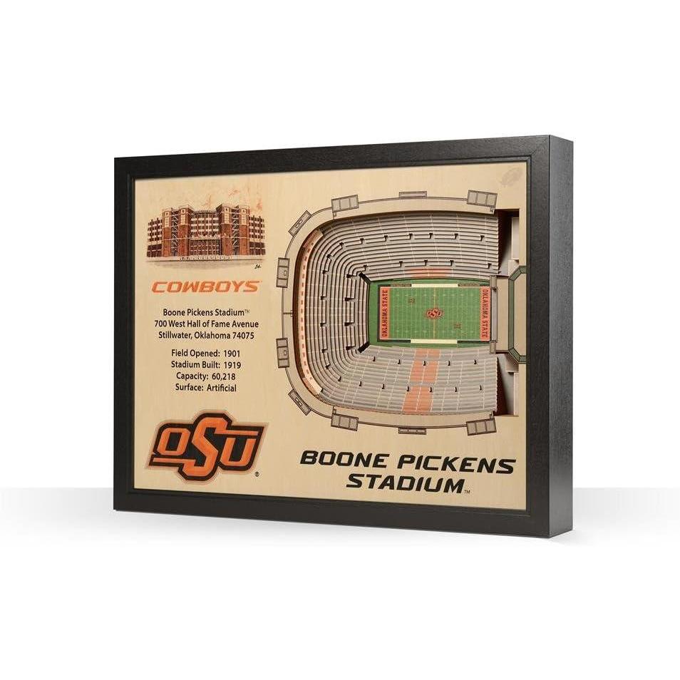 imageYouTheFan NCAA 25Layer StadiumView Wall ArtOklahoma State Cowboys FB