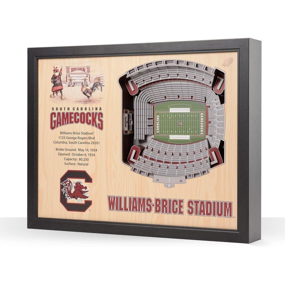 imageYouTheFan NCAA 25Layer StadiumView Wall ArtSouth Carolina Gamecocks