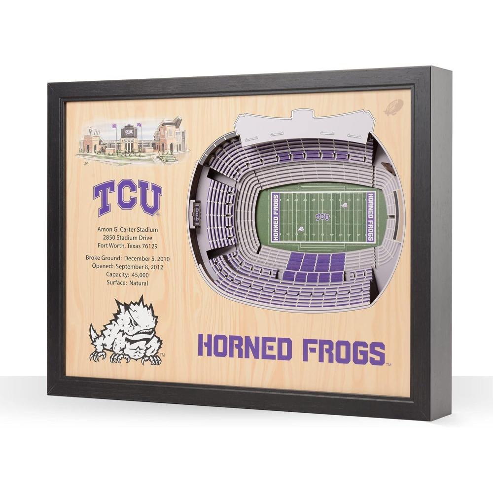 imageYouTheFan NCAA 25Layer StadiumView Wall ArtTCU Horned Frogs FB