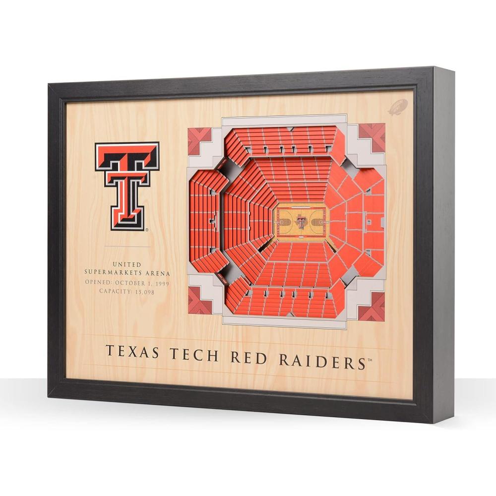 imageYouTheFan NCAA 25Layer StadiumView Wall ArtTexas Tech Red Raiders BB