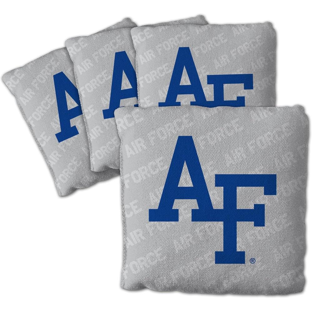 imageYouTheFan OfficiallyLicensed NCAA Set of 4 Cornhole Bags All Weather Regulation 6 x 6 Size 16oz Weight Designed in USAAir Force Academy Grey