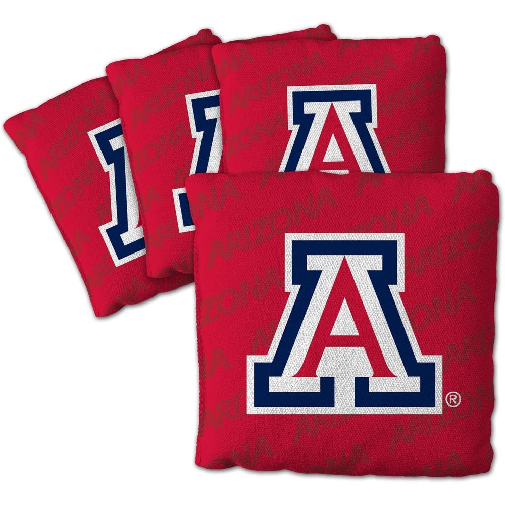 imageYouTheFan OfficiallyLicensed NCAA Set of 4 Cornhole Bags  All Weather Regulation 6 x 6 Size  16oz Weight  Designed in USAArizona Wildcats  Red