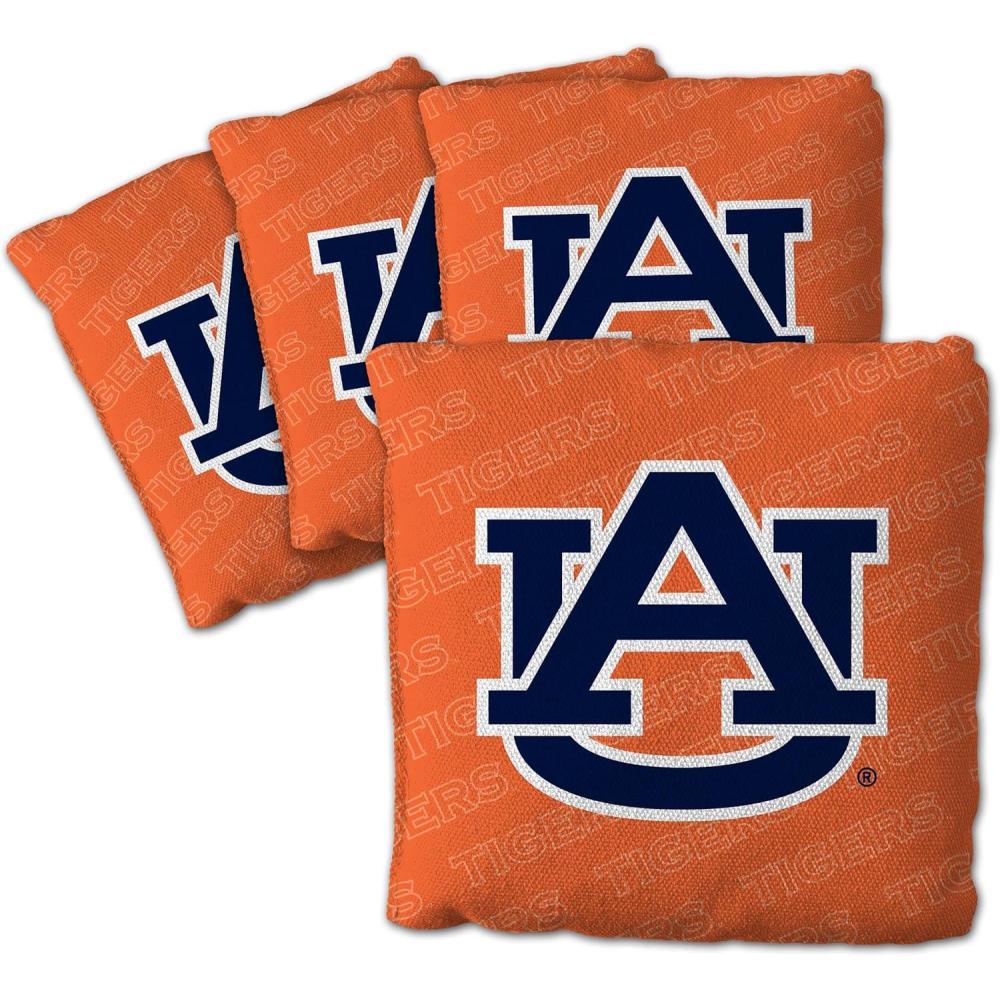imageYouTheFan OfficiallyLicensed NCAA Set of 4 Cornhole Bags  All Weather Regulation 6 x 6 Size  16oz Weight  Designed in USAAuburn Tigers  Orange