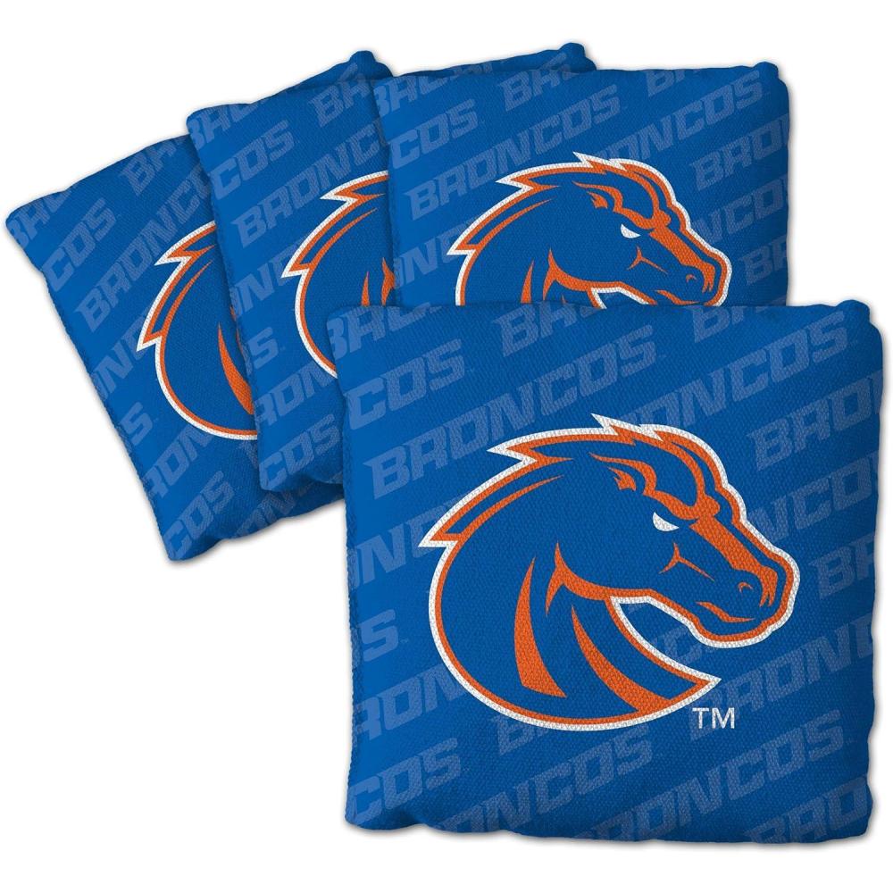 imageYouTheFan OfficiallyLicensed NCAA Set of 4 Cornhole Bags  All Weather Regulation 6 x 6 Size  16oz Weight  Designed in USABoise State Broncos  Blue