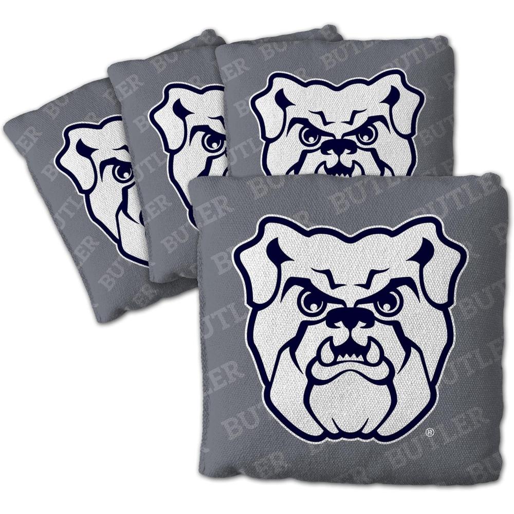 imageYouTheFan OfficiallyLicensed NCAA Set of 4 Cornhole Bags  All Weather Regulation 6 x 6 Size  16oz Weight  Designed in USAButler Bulldogs  Grey