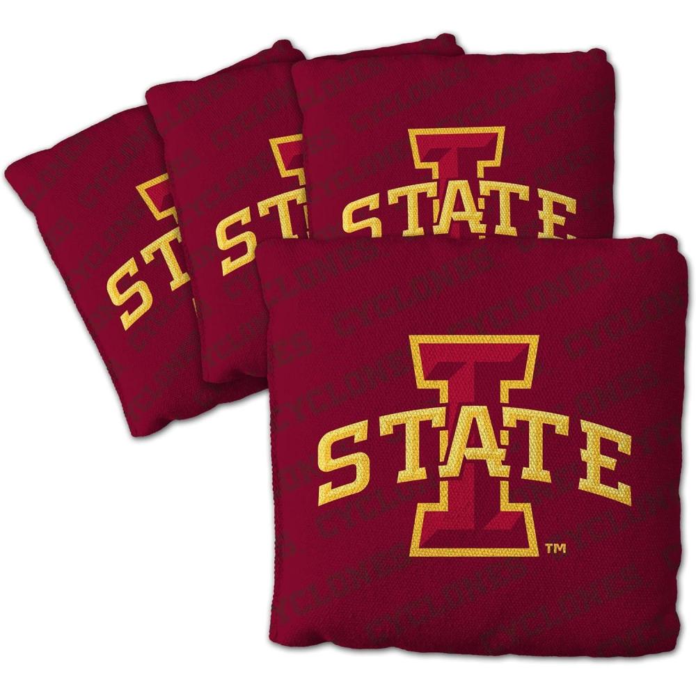 imageYouTheFan OfficiallyLicensed NCAA Set of 4 Cornhole Bags  All Weather Regulation 6 x 6 Size  16oz Weight  Designed in USAIowa State Cyclones  Maroon