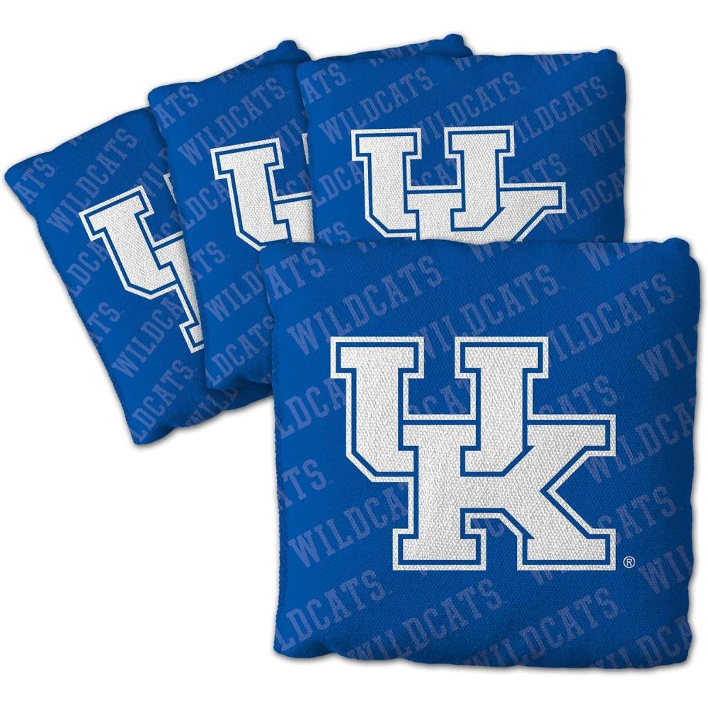 imageYouTheFan OfficiallyLicensed NCAA Set of 4 Cornhole Bags  All Weather Regulation 6 x 6 Size  16oz Weight  Designed in USAKentucky Wildcats  Blue