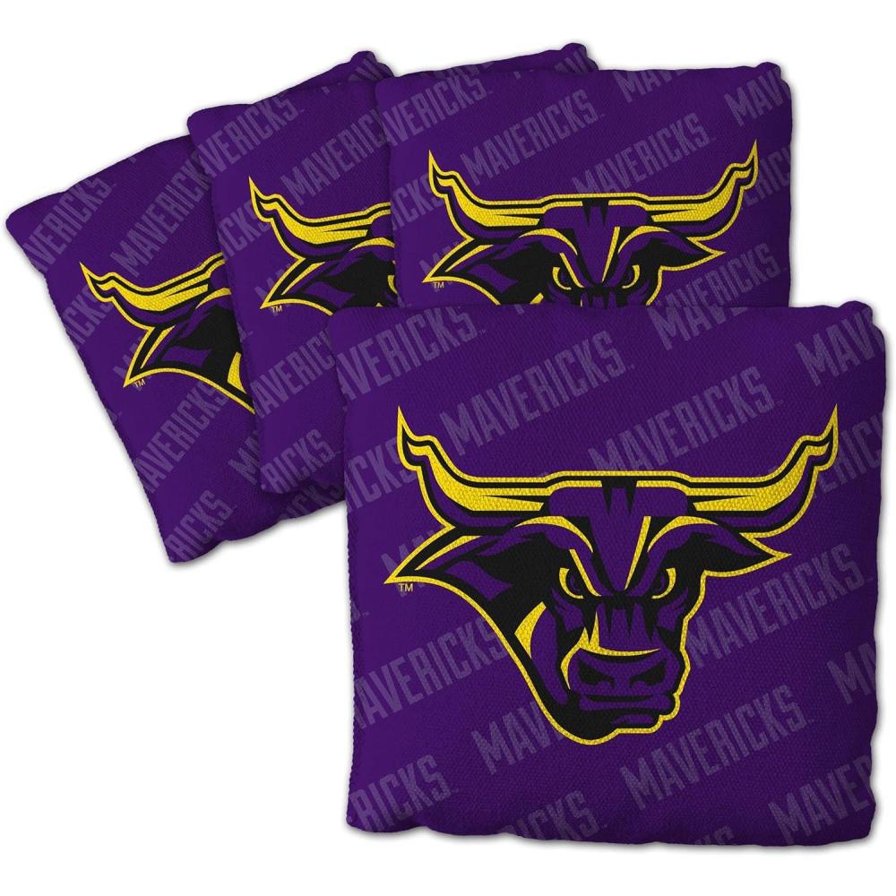 imageYouTheFan OfficiallyLicensed NCAA Set of 4 Cornhole Bags  All Weather Regulation 6 x 6 Size  16oz Weight  Designed in USAMinnesota State Mavericks  Purple