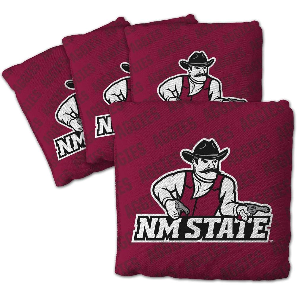 imageYouTheFan OfficiallyLicensed NCAA Set of 4 Cornhole Bags  All Weather Regulation 6 x 6 Size  16oz Weight  Designed in USANew Mexico St  Maroon