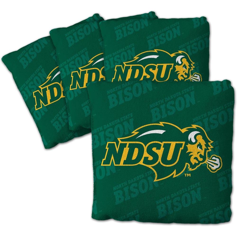 imageYouTheFan OfficiallyLicensed NCAA Set of 4 Cornhole Bags  All Weather Regulation 6 x 6 Size  16oz Weight  Designed in USANorth Dakota State Bison  Green