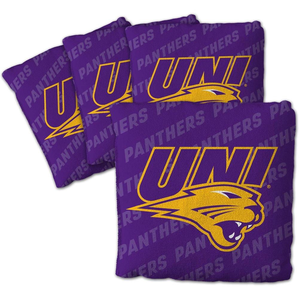 imageYouTheFan OfficiallyLicensed NCAA Set of 4 Cornhole Bags  All Weather Regulation 6 x 6 Size  16oz Weight  Designed in USANorthern Iowa Panthers  Purple