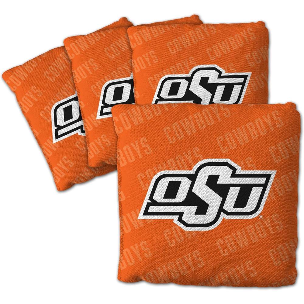 imageYouTheFan OfficiallyLicensed NCAA Set of 4 Cornhole Bags  All Weather Regulation 6 x 6 Size  16oz Weight  Designed in USAOklahoma State Cowboys  Orange