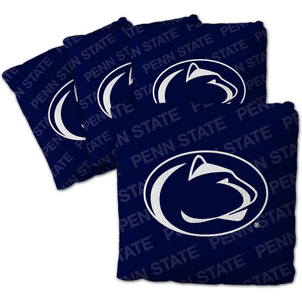 imageYouTheFan OfficiallyLicensed NCAA Set of 4 Cornhole Bags  All Weather Regulation 6 x 6 Size  16oz Weight  Designed in USAPenn State Nittany Lions  Blue