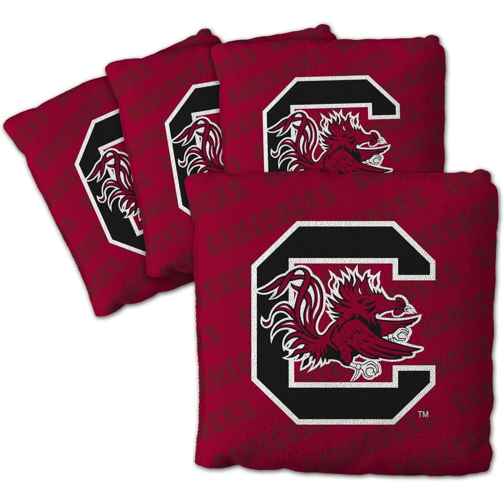 imageYouTheFan OfficiallyLicensed NCAA Set of 4 Cornhole Bags  All Weather Regulation 6 x 6 Size  16oz Weight  Designed in USASouth Carolina Gamecocks  Maroon
