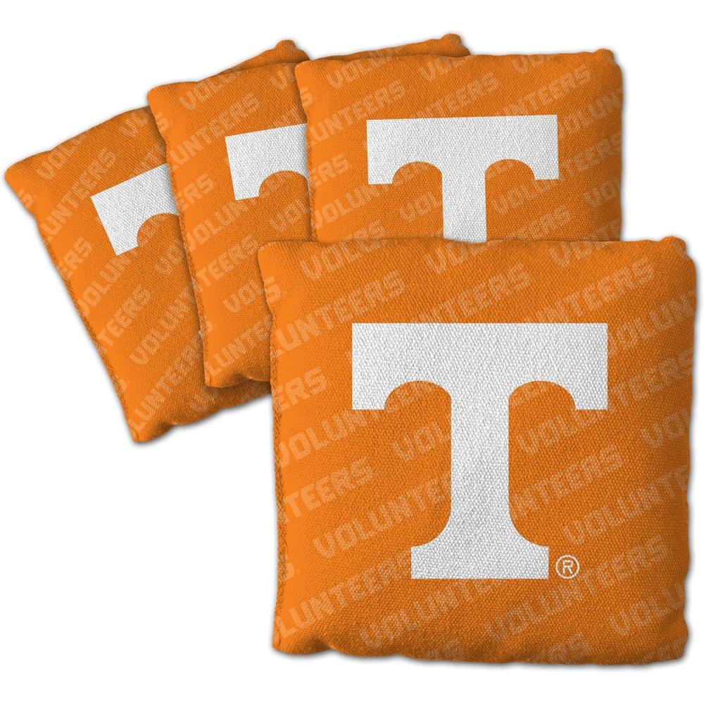 imageYouTheFan OfficiallyLicensed NCAA Set of 4 Cornhole Bags All Weather Regulation 6 x 6 Size 16oz Weight Designed in USATennessee Volunteers Orange
