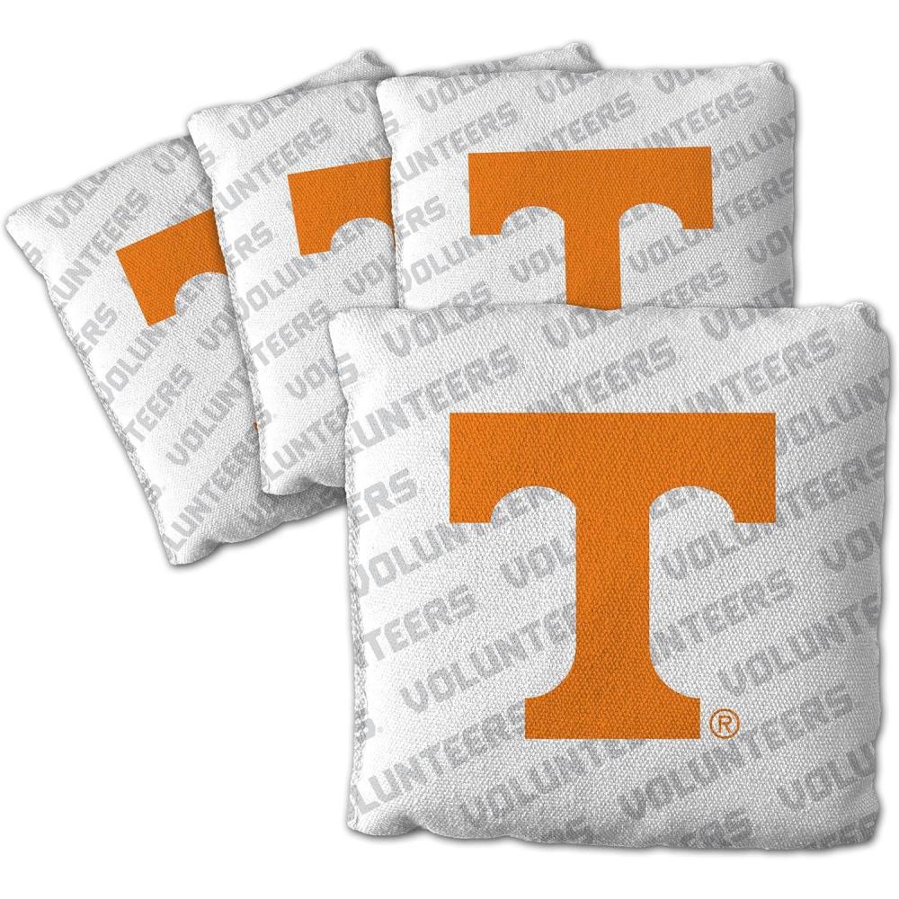 imageYouTheFan OfficiallyLicensed NCAA Set of 4 Cornhole Bags All Weather Regulation 6 x 6 Size 16oz Weight Designed in USATennessee Volunteers White
