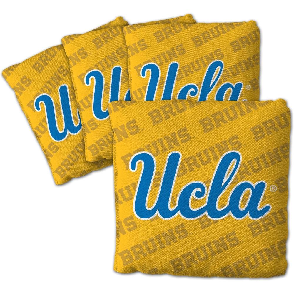 imageYouTheFan OfficiallyLicensed NCAA Set of 4 Cornhole Bags  All Weather Regulation 6 x 6 Size  16oz Weight  Designed in USAUCLA Bruins  Yellow