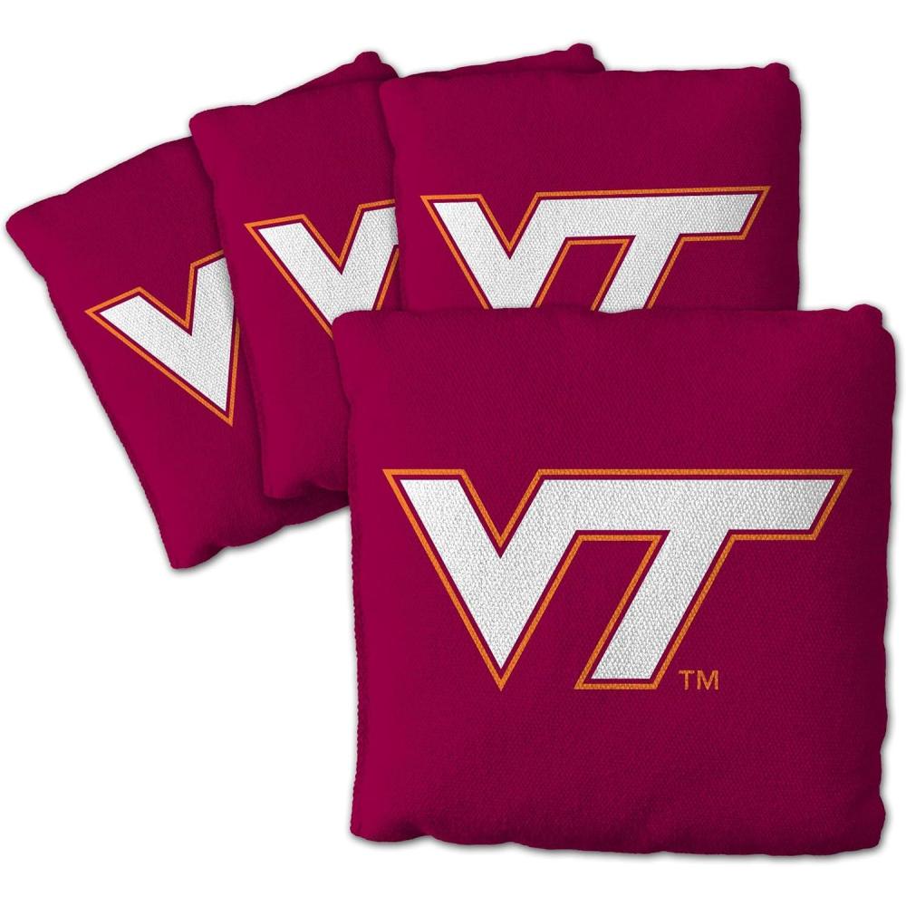 imageYouTheFan OfficiallyLicensed NCAA Set of 4 Cornhole Bags All Weather Regulation 6 x 6 Size 16oz Weight Designed in USAVirginia Tech Hokies Maroon
