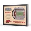 YouTheFan NCAA 25-Layer StadiumView Wall Art(Arkansas Razorbacks)