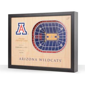 YouTheFan NCAA 25-Layer StadiumView Wall Art(Arizona Wildcats BB)