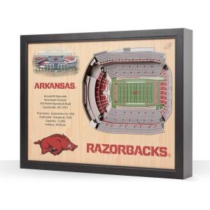 YouTheFan NCAA 25-Layer StadiumView Wall Art(Arkansas Razorbacks)