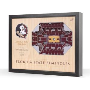 YouTheFan NCAA 25-Layer StadiumView Wall Art(Florida State Seminoles BB)