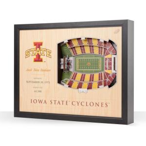YouTheFan NCAA 25-Layer StadiumView Wall Art(Iowa State Cyclones FB)