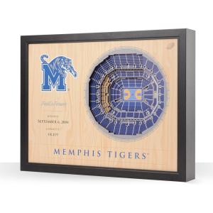 YouTheFan NCAA 25-Layer StadiumView Wall Art(Memphis Tigers BB)