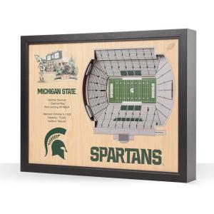 YouTheFan NCAA 25-Layer StadiumView Wall Art(Michigan State Spartans)