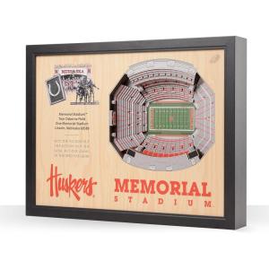 YouTheFan NCAA 25-Layer StadiumView Wall Art(Nebraska Cornhuskers FB)
