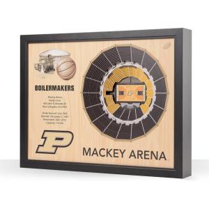 YouTheFan NCAA 25-Layer StadiumView Wall Art(Purdue Boilermakers BB)