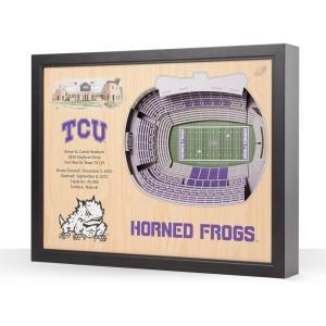 YouTheFan NCAA 25-Layer StadiumView Wall Art(TCU Horned Frogs FB)